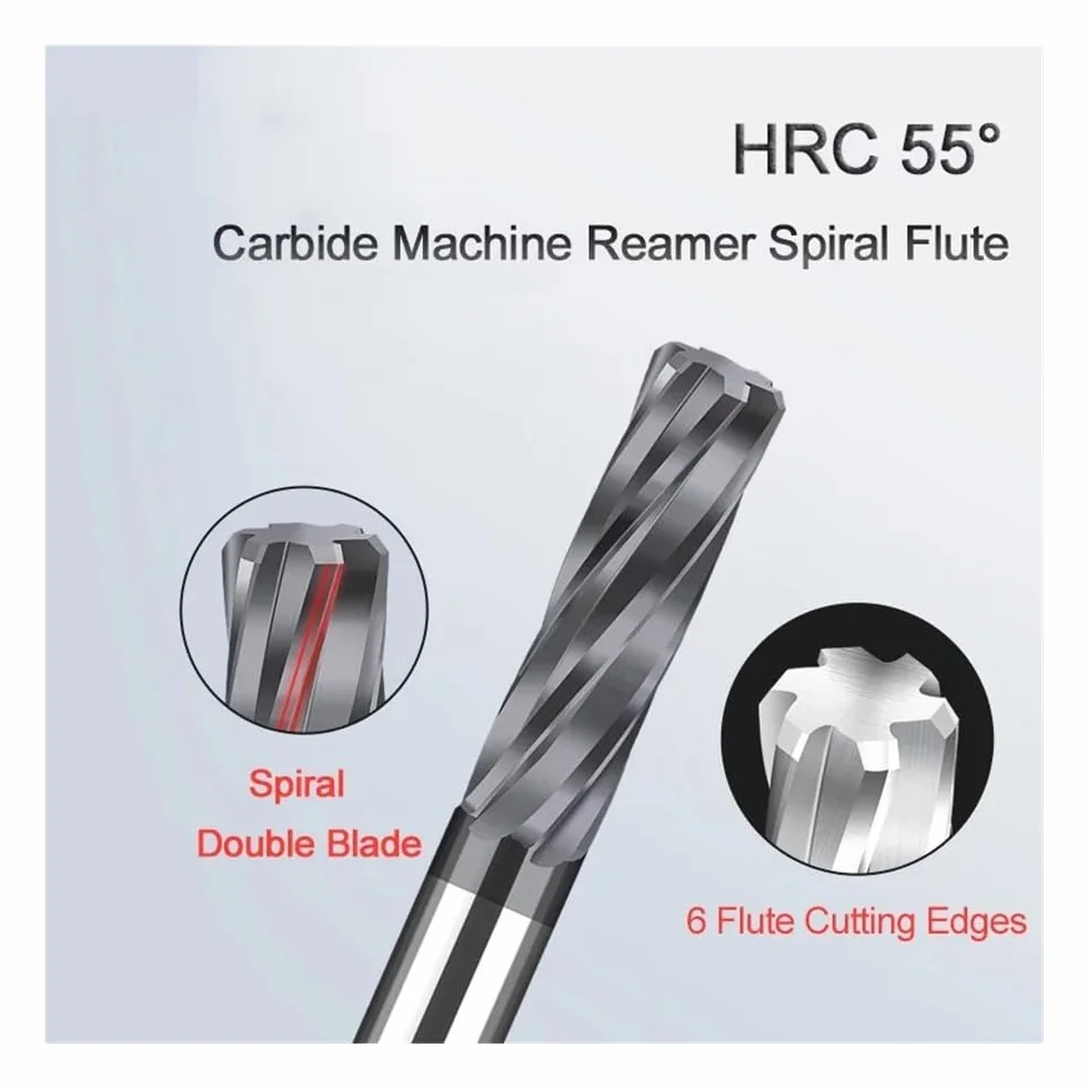 Rozwiertak z węglików spiekanych spirala 3,91 3,92 3,96 3,97 3,54 3,56 3,57 3,58 3,59 nóż do metalu 4 rowki rozwiertak do mocowania CNC (niepowlekany 3,97 x 25 x 50 l)