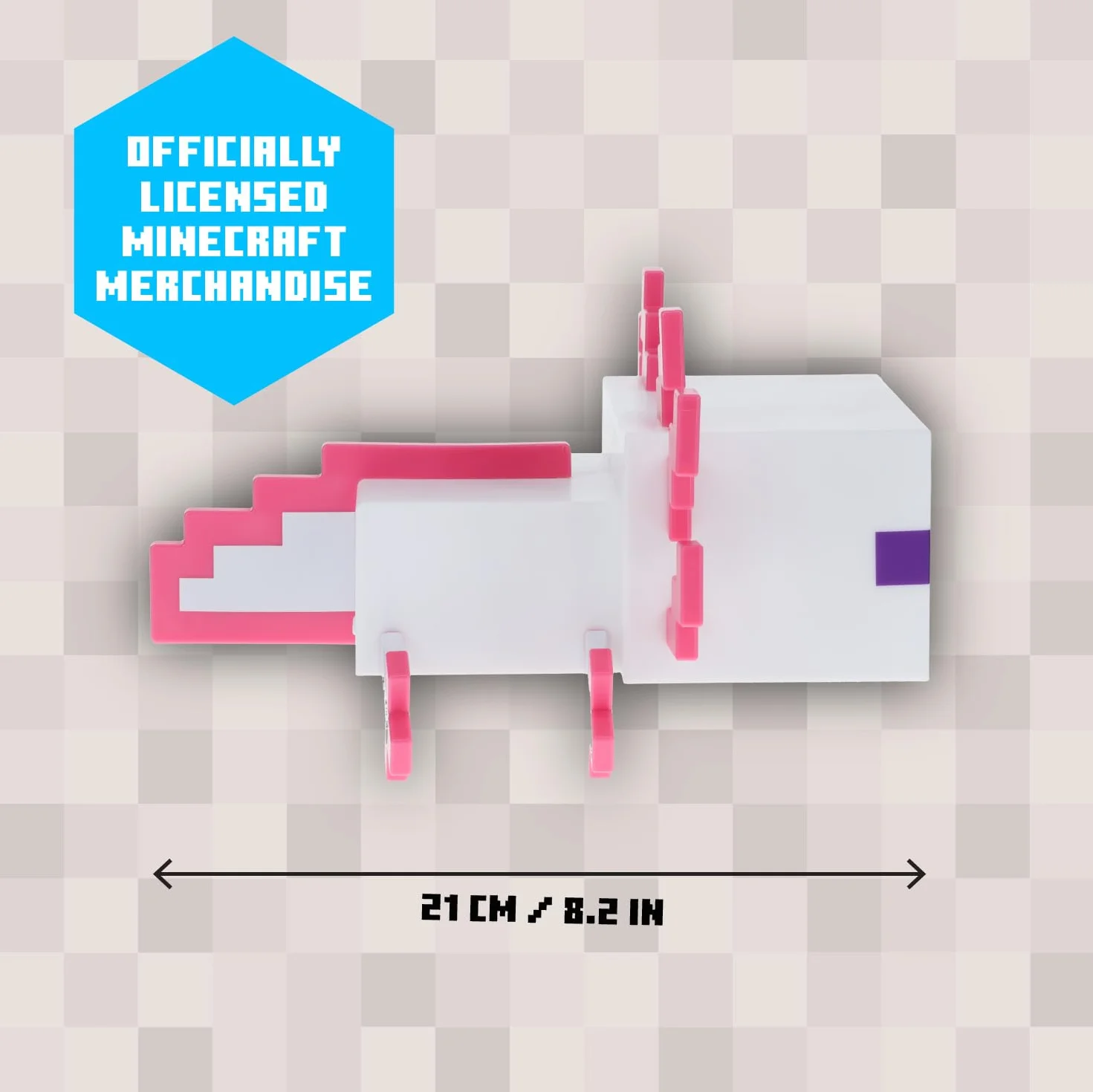 Lampa Minecraft Axolotl z 5 trybami kolorów, zasilanie bateryjne