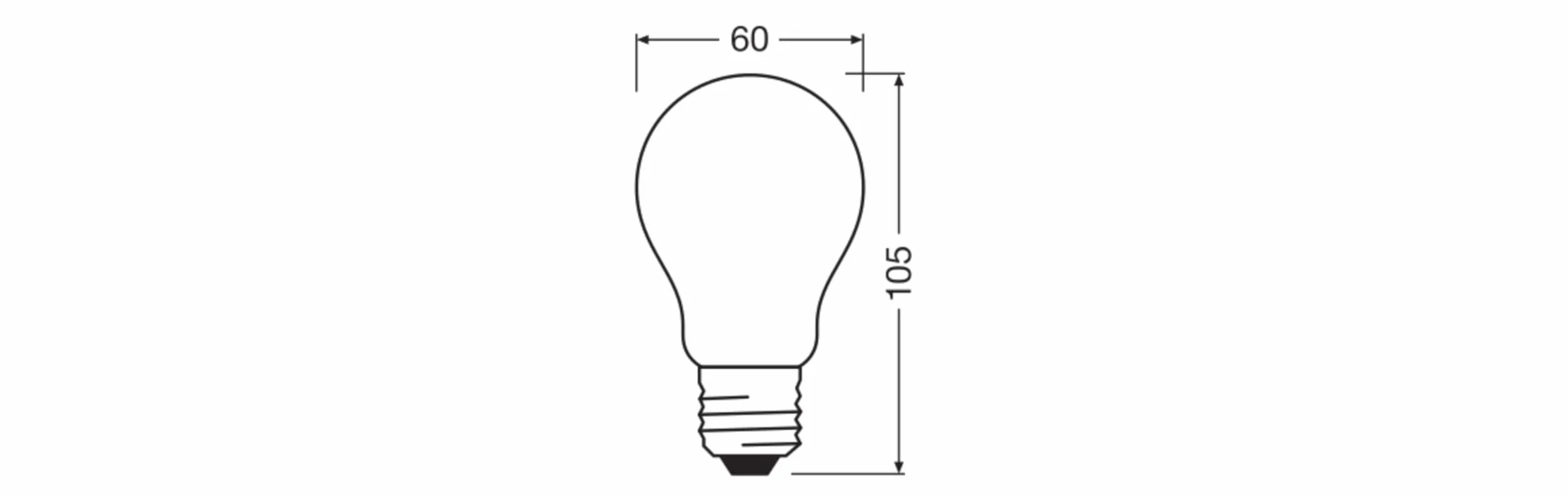 OSRAM LED lampa Energooszczędna, Żarówka Matowa, E27, Ciepła Biel 3000K, 2,5 W, Zastępuje Żarówkę 40W, Energooszczędna, 1 szt