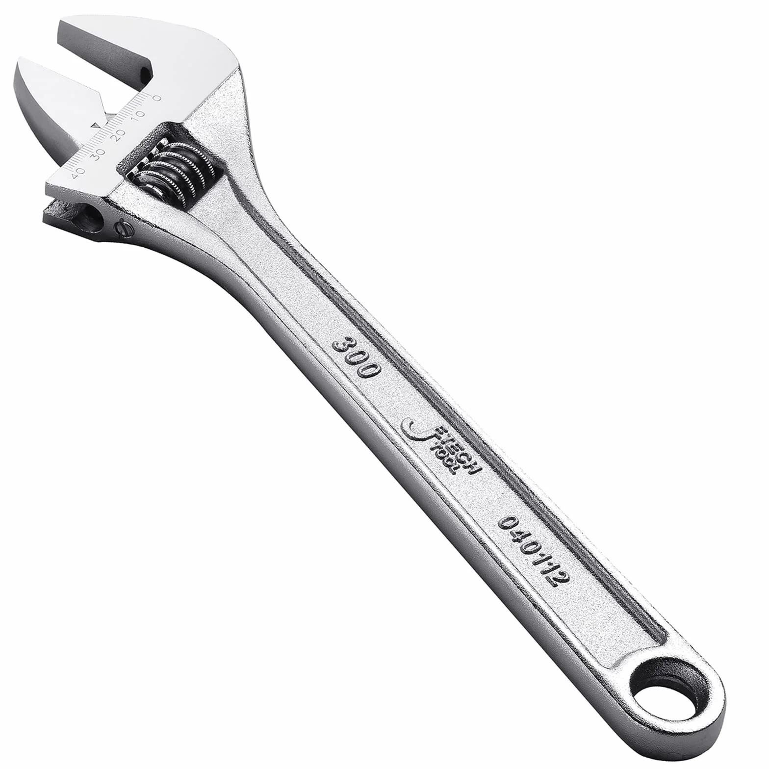 Jetech 12-Inch Adjustable Wrench - Professional Heavy Duty Chrome Vanadium Steel Shifter Spanner with Inch/Metric Scale Wide Caliber Opening