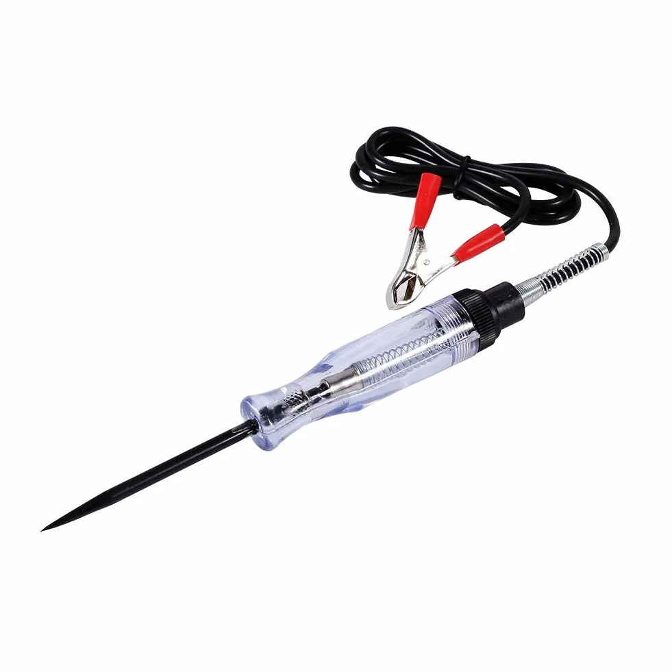EVGATSAUTO Tester obwodu napięcia samochodu 6V 12V 24V DC długa sonda