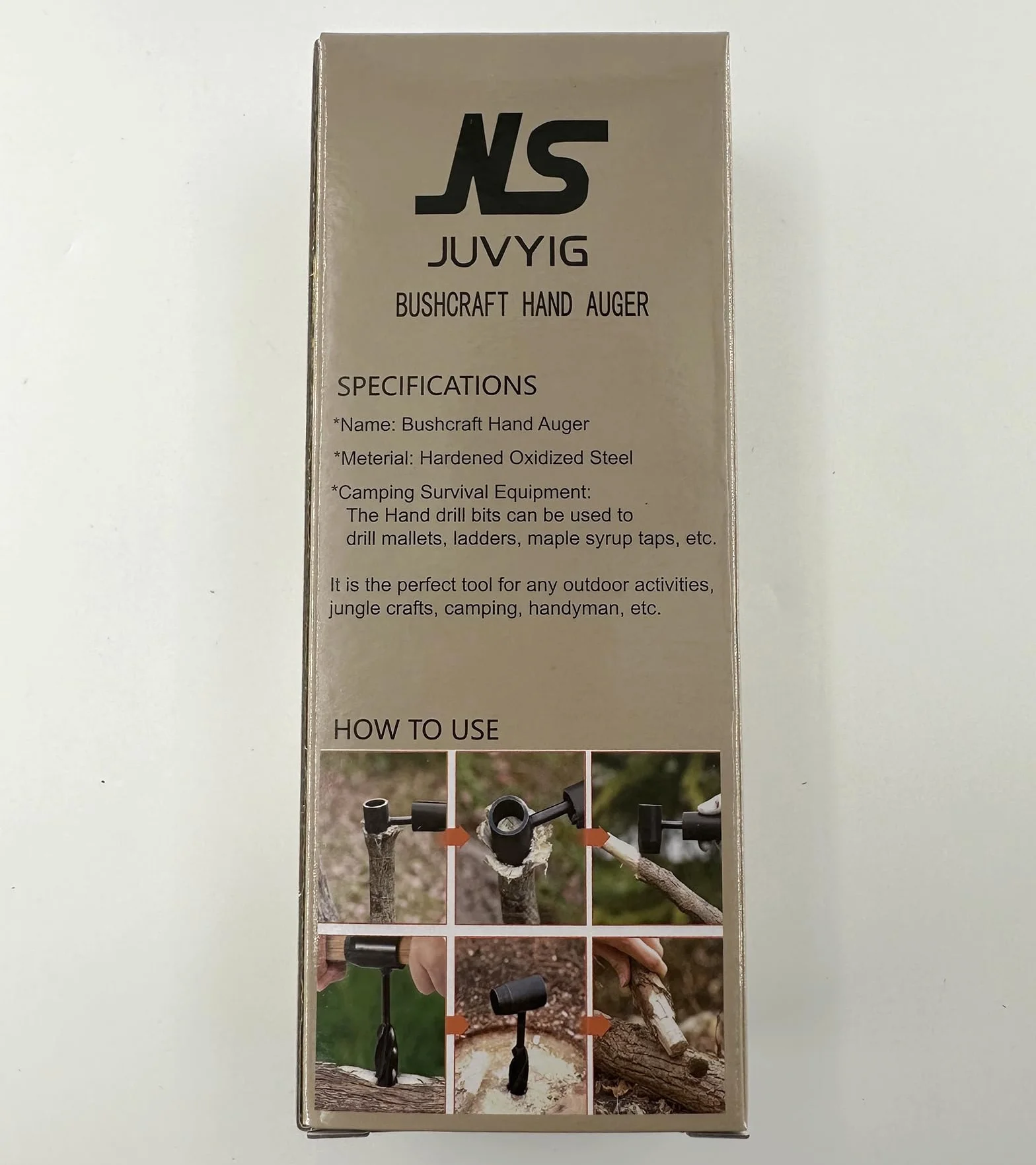 N&S Juvyig Bushcraft ręczny klucz do wiertarki do drewna, szkockie oko