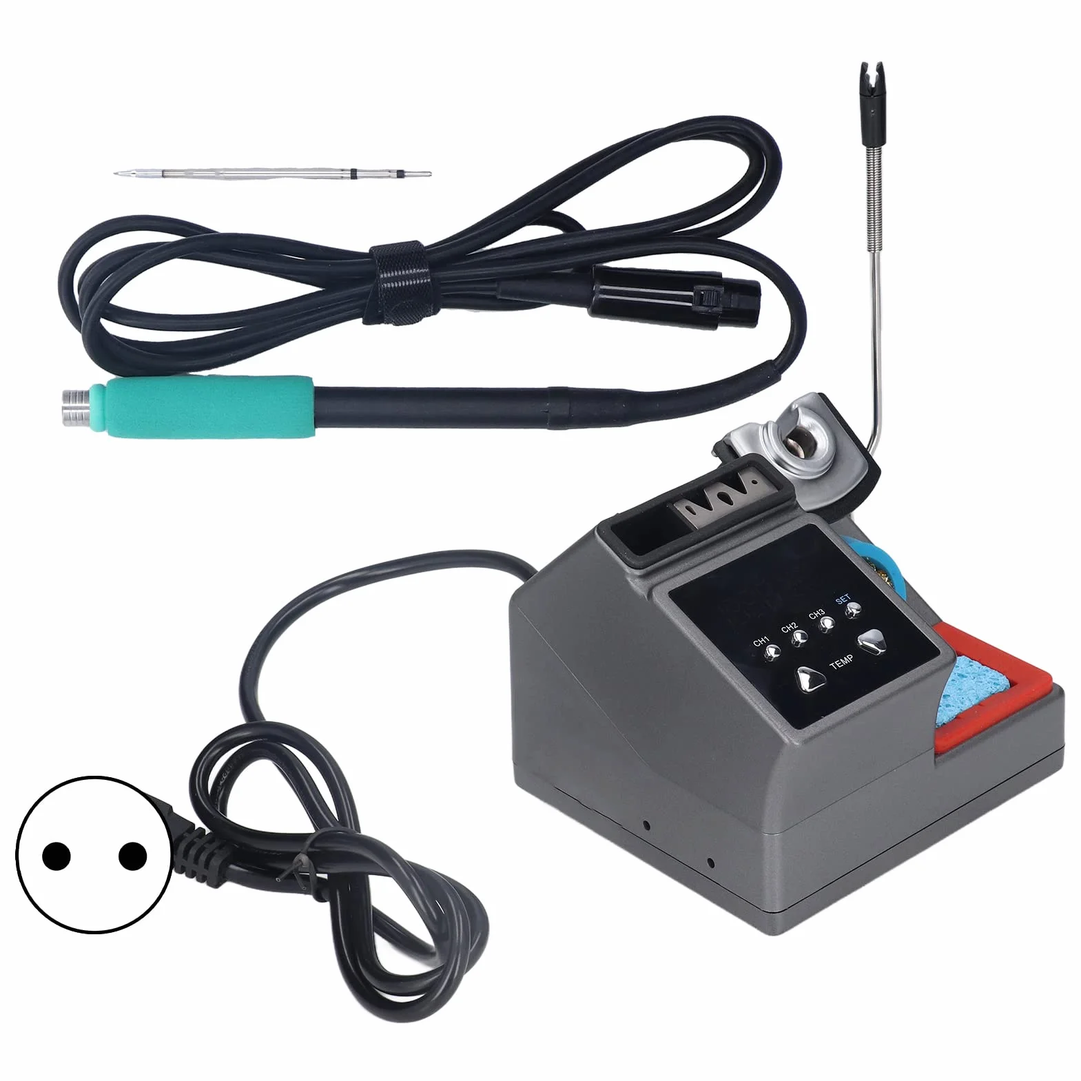 Stacja Lutownicza Elektryczna Stacja Lutownicza Cyfrowa Stacja Lutownicza Regulowana Temperatura 120 W A9 do Końcówek Lutowniczych JBC(European standard (AC 220V))