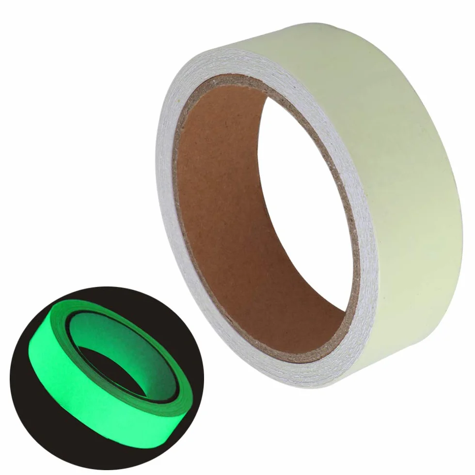 Premium 5 m x 3 cm zielona fluorescencyjna taśma klejąca, świecąca taśma klejąca, fosforowa taśma do oznaczania, samoprzylepna taśma ostrzegawcza, Glow in The Dark