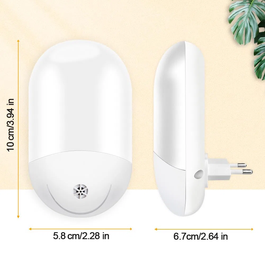 HOTUT 2-pak lampek nocnych z wtyczką i czujnikiem zmierzchu, czerwona lampka nocna LED dla dzieci, wtyczka do lampki nocnej dla dzieci, lampka nocna do pokoju dziecięcego, na schody, korytarze