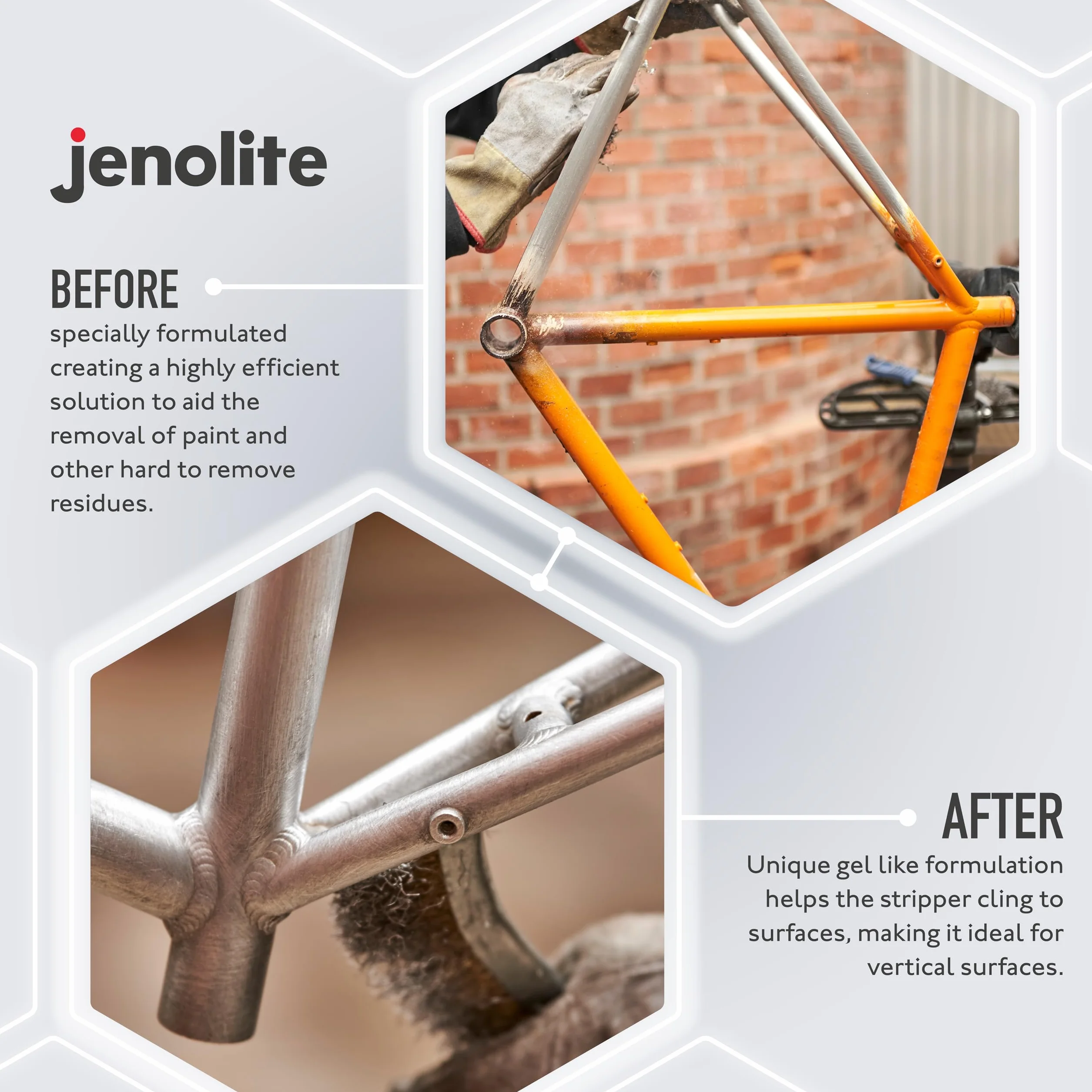 JENOLITE Spray do usuwania lakieru przemysłowego, żelowa formula, 400 ml, do metalu, drewna, cegły, betonu