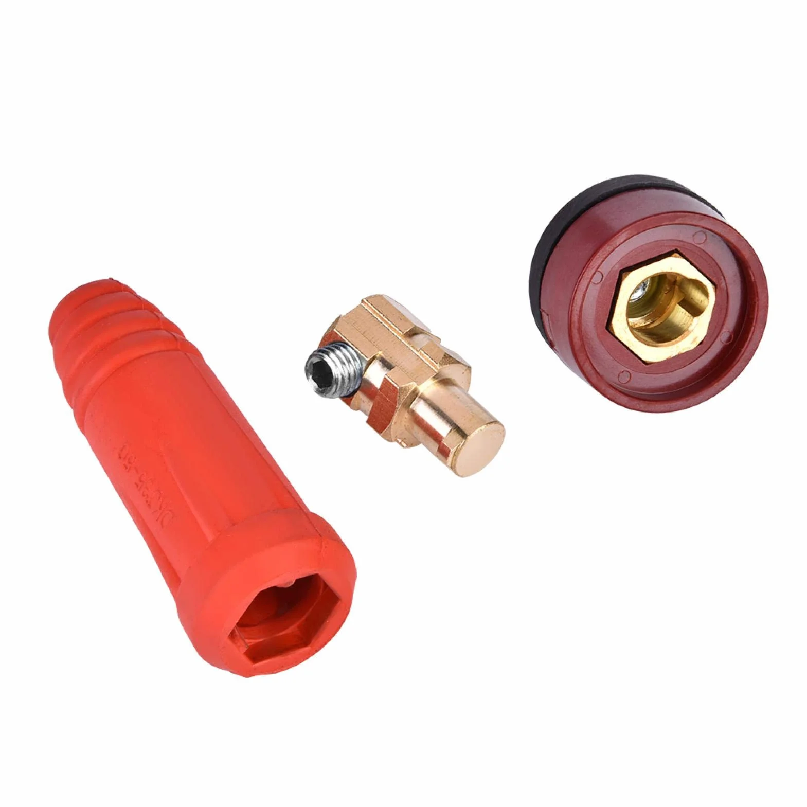 1 kawałek. Złącze kabla spawalniczego, adapter szybkiej adaptacji wtyku kabla DKJ Kabel spawalniczy szybkozłączki DKJ10-25, DKJ35-50, DKJ50-70, DKJ70-95 (opcjonalnie) (DKJ35-50-czerwony)