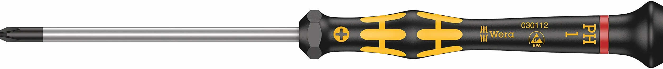 Wkrętak precyzyjny krzyżakowy elektrostatyczny ESD PH0 4 x 80 mm 1550 Wera