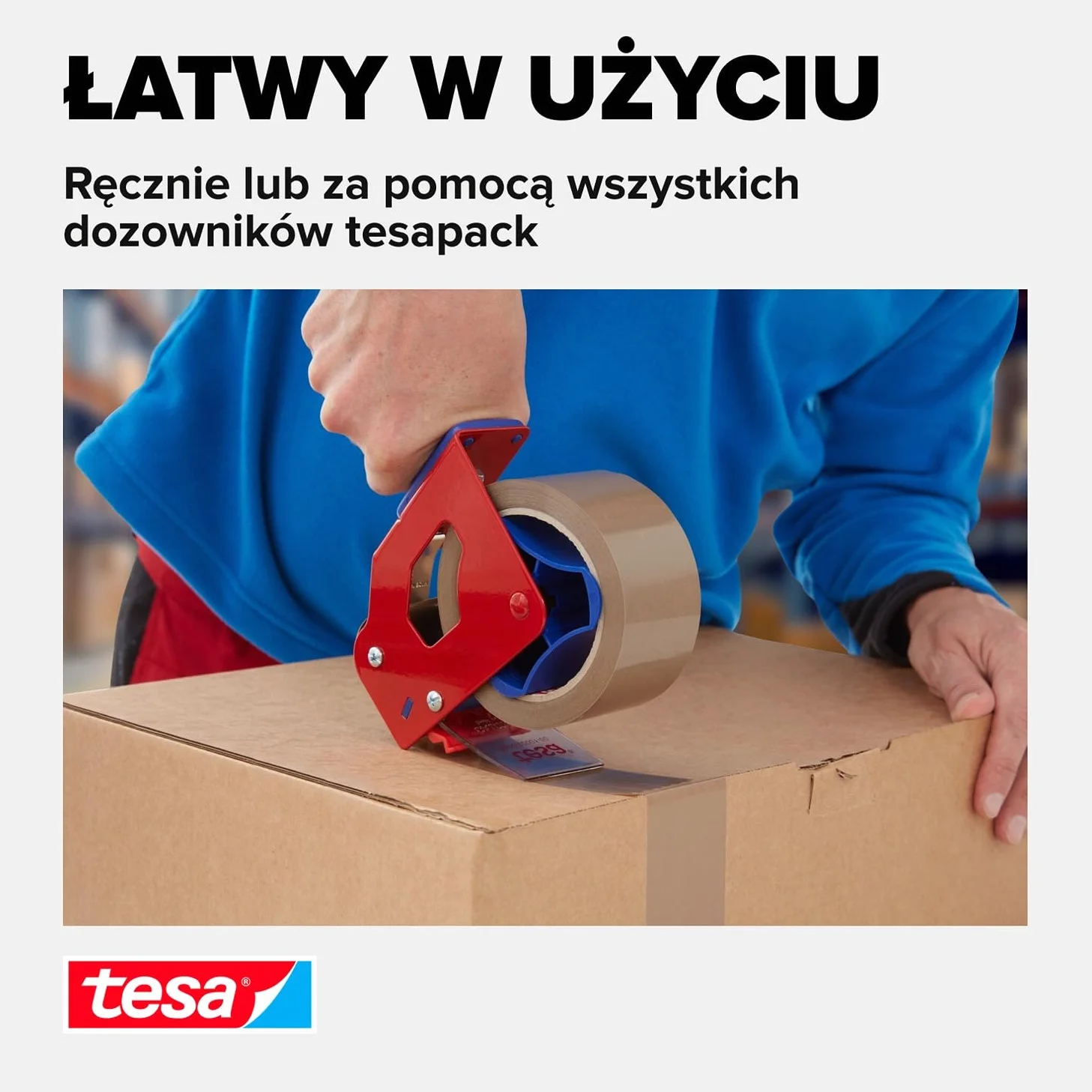 tesapack Ultra Strong - Taśmy samoprzylepne PVC do stabilnego pakowania i bezpiecznego wiązania - Brązowe - 66 mx 50 mm 1 rolka