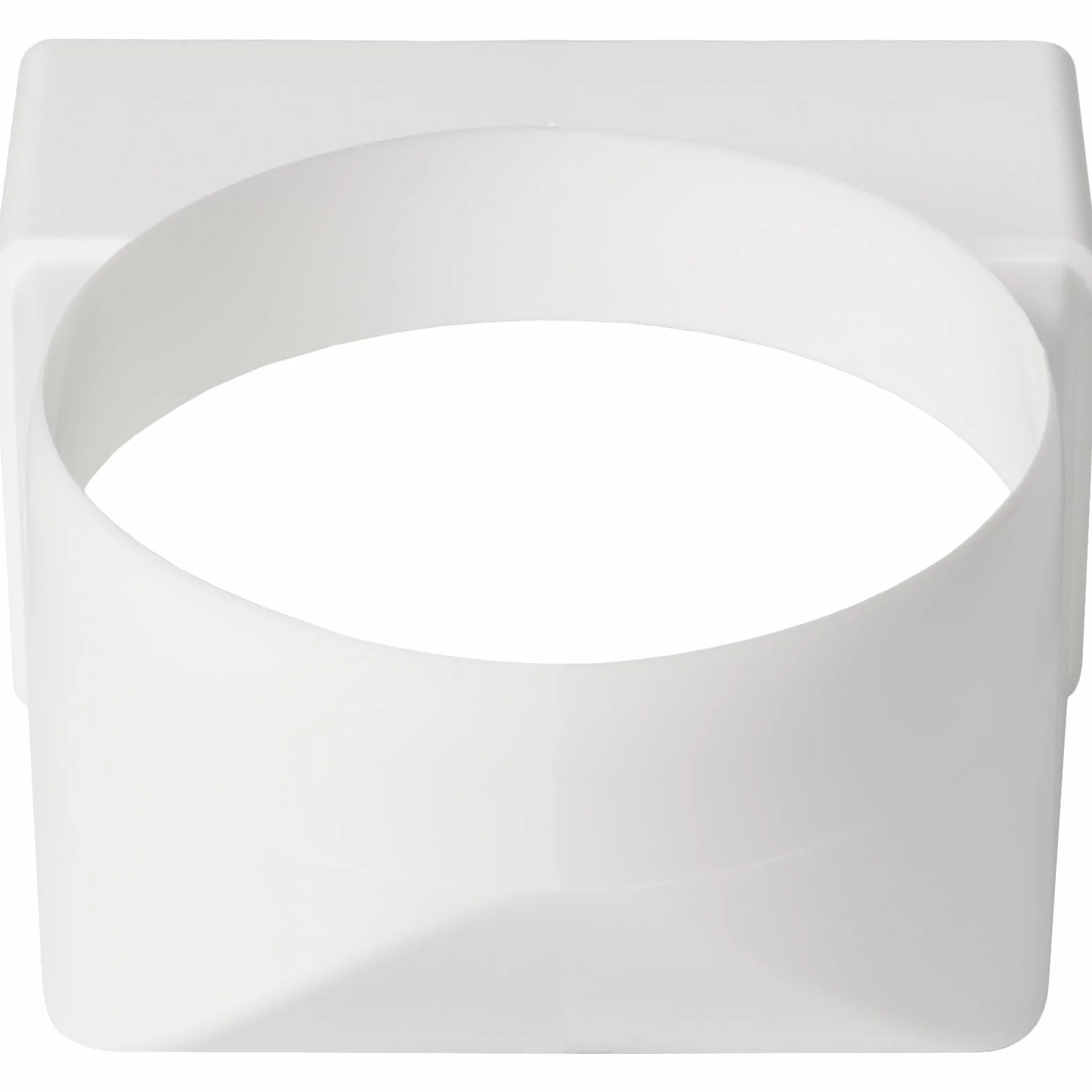 Vent Systems 220 x 55 mm do Ø 100 mm, adapter kątowy 90° – białe tworzywo sztuczne łącznik rurowy prostokątny do okrągłego – odporny na wysokie temperatury, hermetyczne przejście do kuchni, łazienki