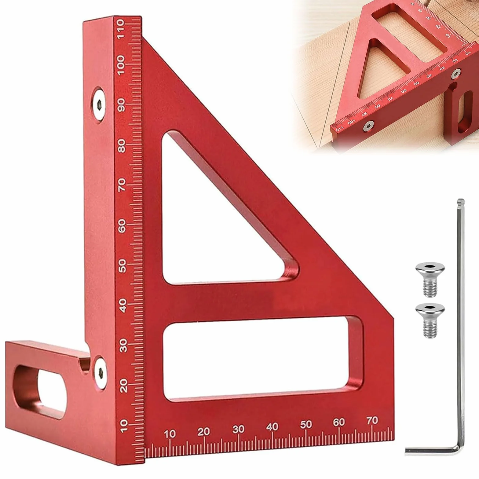 Zestaw kątowników stolarskich, kątownik stolarski 3d, kątownik stolarski, wielokątny stolarz ze stopu aluminium, wysoka precyzja narzędzia pomiarowe, pomiar do obróbki drewna
