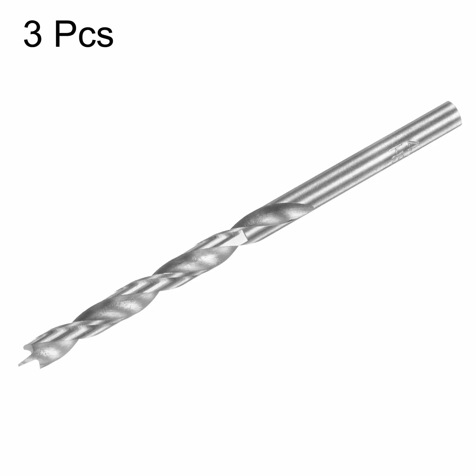 QUARKZMAN Zestaw 3 wierteł Brad Point 4,5 mm (11/64") do drewna, tworzywa sztucznego, gumy
