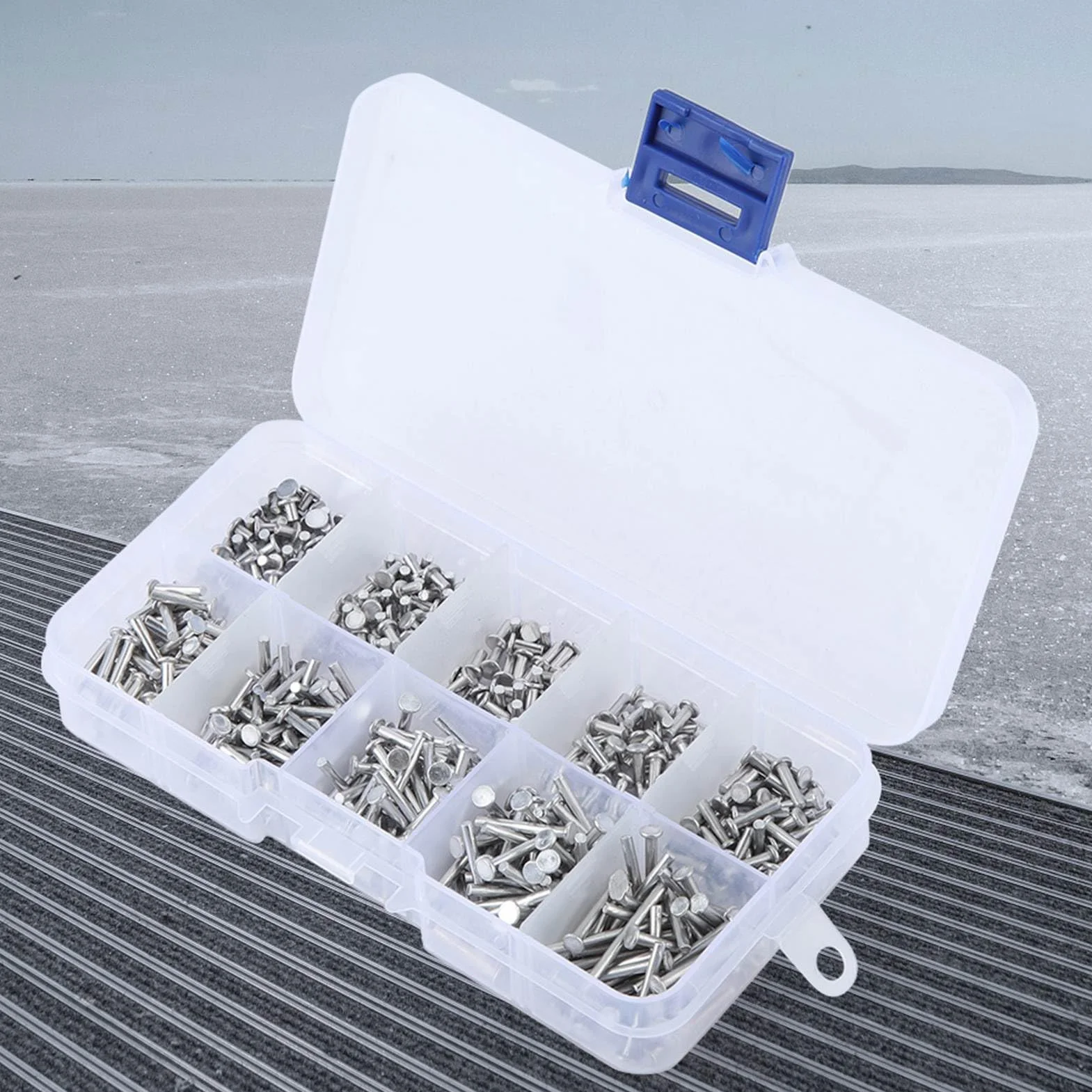 Płaskie Nity Aluminiowe z łbem Stożkowym Płaskim 500 Szt. Zestaw M2 Aluminium 3-18mm