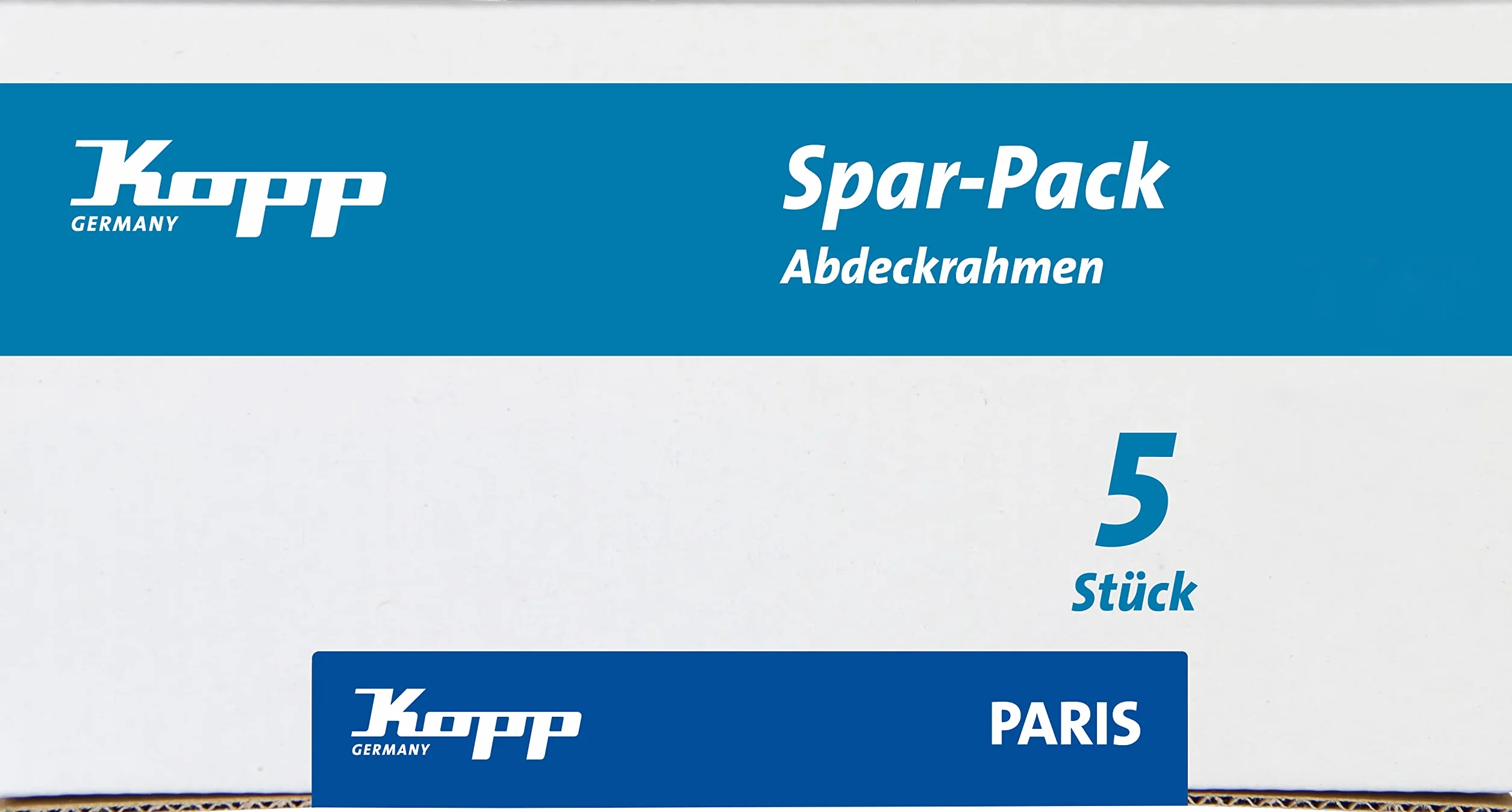 Kopp PARIS podwójna ramka osłonowa w kolorze matowej czerni – 5 sztuk – 8,3 x 15,4 cm – ramka do gniazd i przełączników – stylowa ramka z tworzywa sztucznego – wysokiej jakości rama włącznika światła