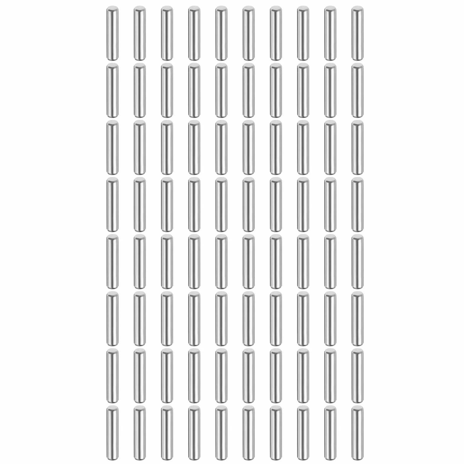 QUARKZMAN 80 sztuk nierdzewnych kołków cylindrycznych, 3 mm x 16 mm, sztyft do mocowania metalu, 316 l, stal nierdzewna, do majsterkowania, mebli, projektów rękodzielniczych
