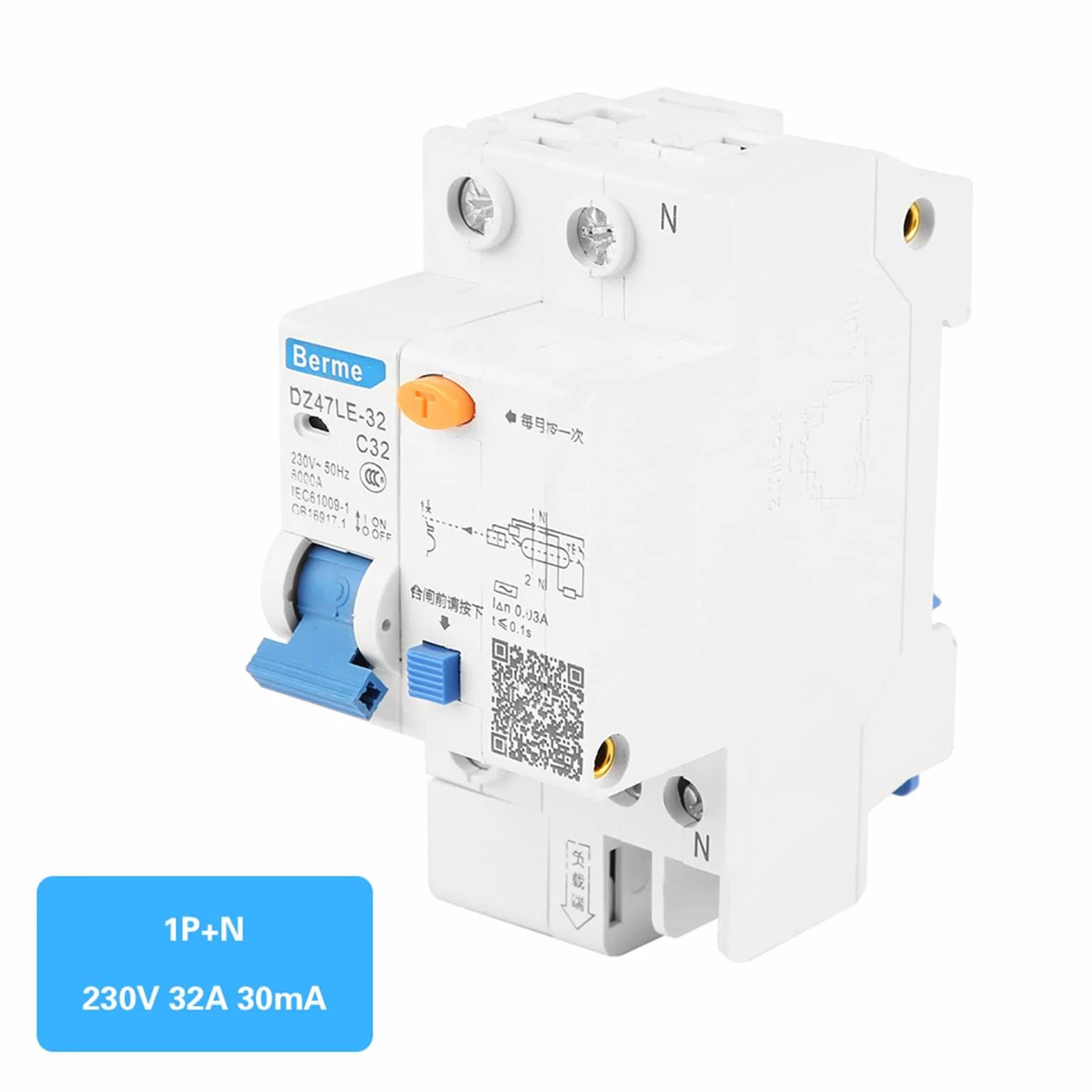 Wyłącznik Różnicowoprądowy 1P+N C32 30mA 230V