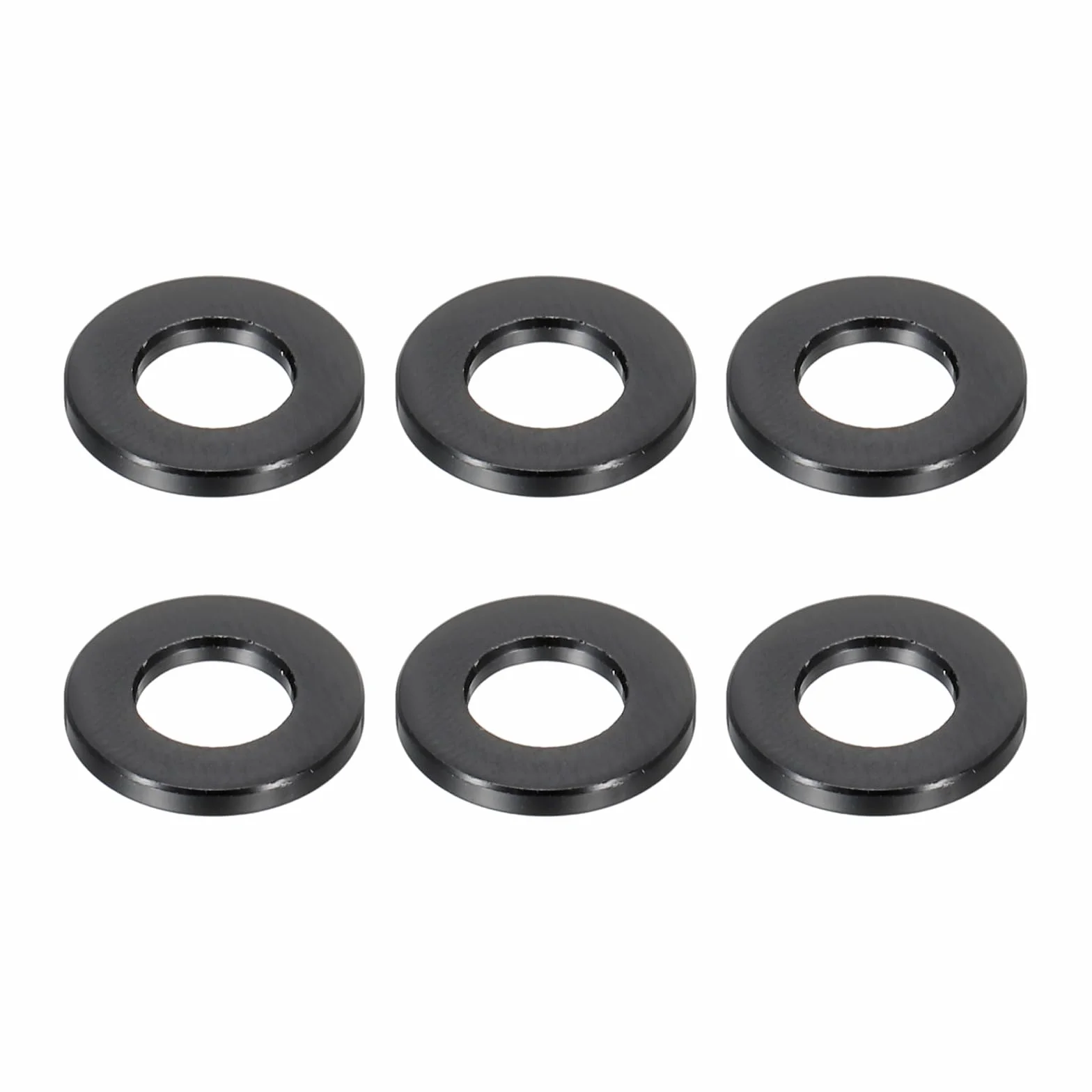 PATIKIL Aluminiowe podkładki dystansowe M6, 6 szt. metalowych przekładek aluminiowych, średnica 6,2 mm x 12 mm średnica zewnętrzna x 1,5 mm dł. aluminiowa śruba dystansowa okrągła do śrub 1/10.2 cm