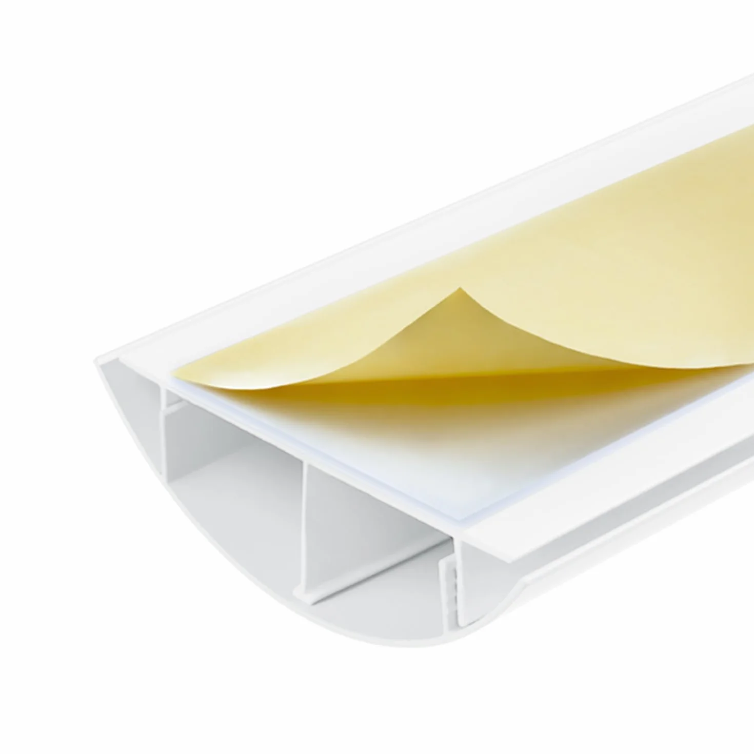 Kanał kablowy aluminiowy Maclean 750x62x20mm | Profil półkolisty do HDMI audio LAN | Zawiera akcesoria montażowe | Do montażu na ścianie i podłodze | System dwuczęściowy (Biały)
