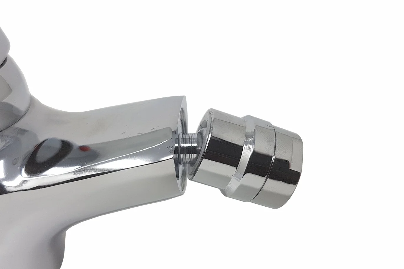 Bateria mieszająca łazienka bidet główna głowica ruchoma szara srebrna podstawa 8413