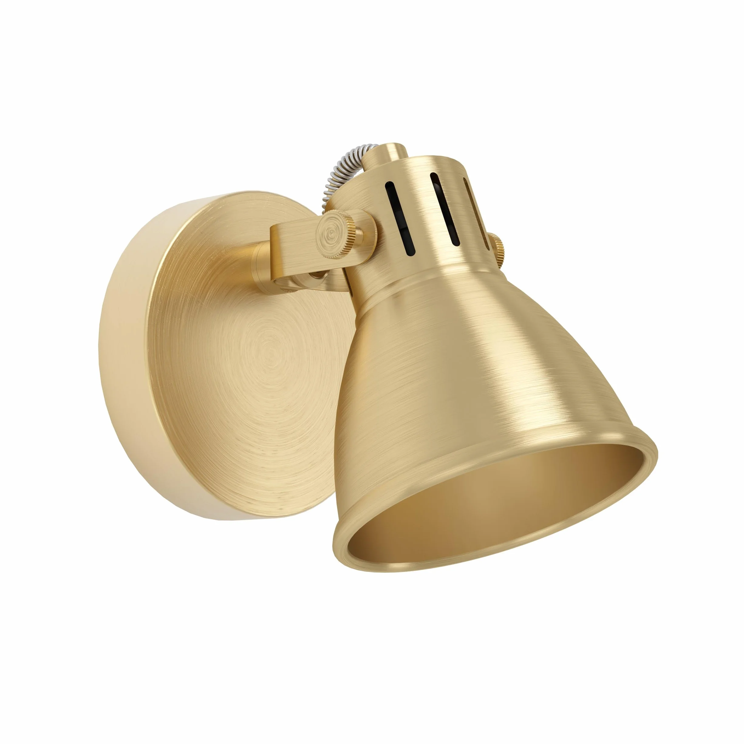 EGLO Lampa Ścienna Seras Kinkiet z Odchylanym Spotem GU10 Szczotkowany Mosiądz