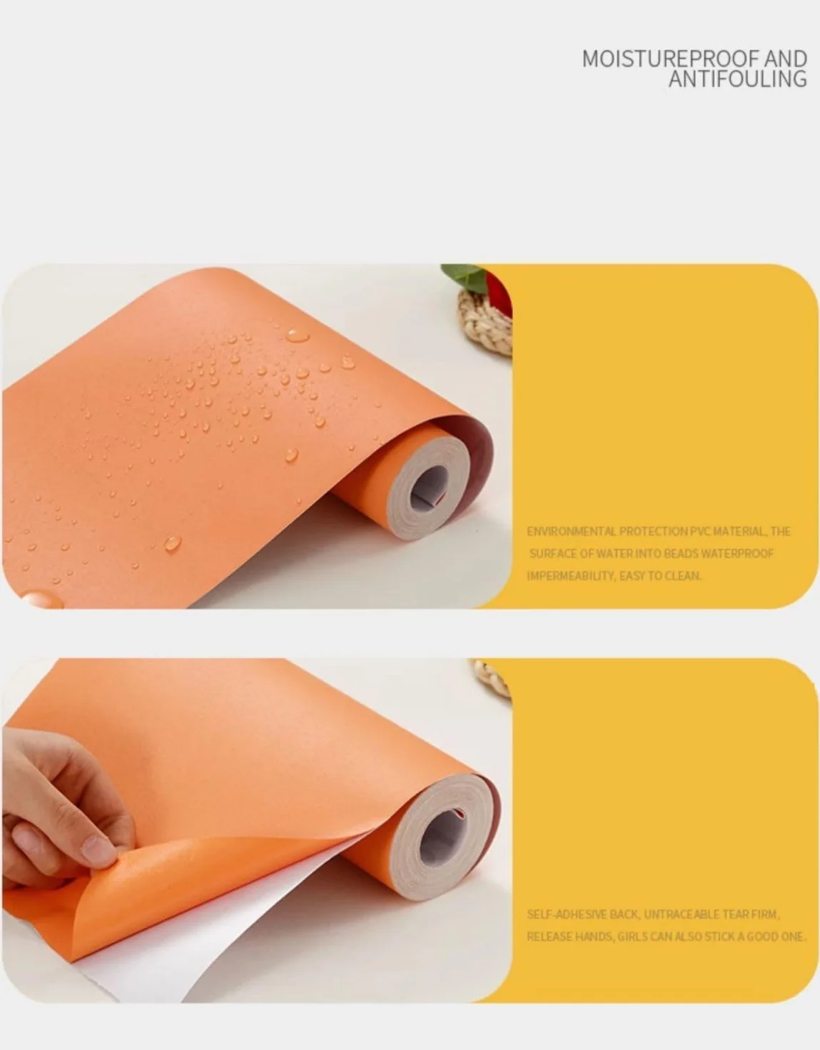 Samoprzylepna tapeta PVC falbana 10 cm x 1000 cm jasnoróżowa