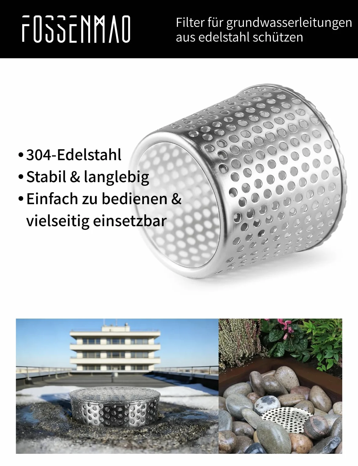 Rynna dachowa, ochrona liści, rynna deszczowa, ochrona liści, rynna dachowa, ze stali nierdzewnej, osłona rury spustowej, kosz na liście, sitko do wyłapywania liści 90-110 mm