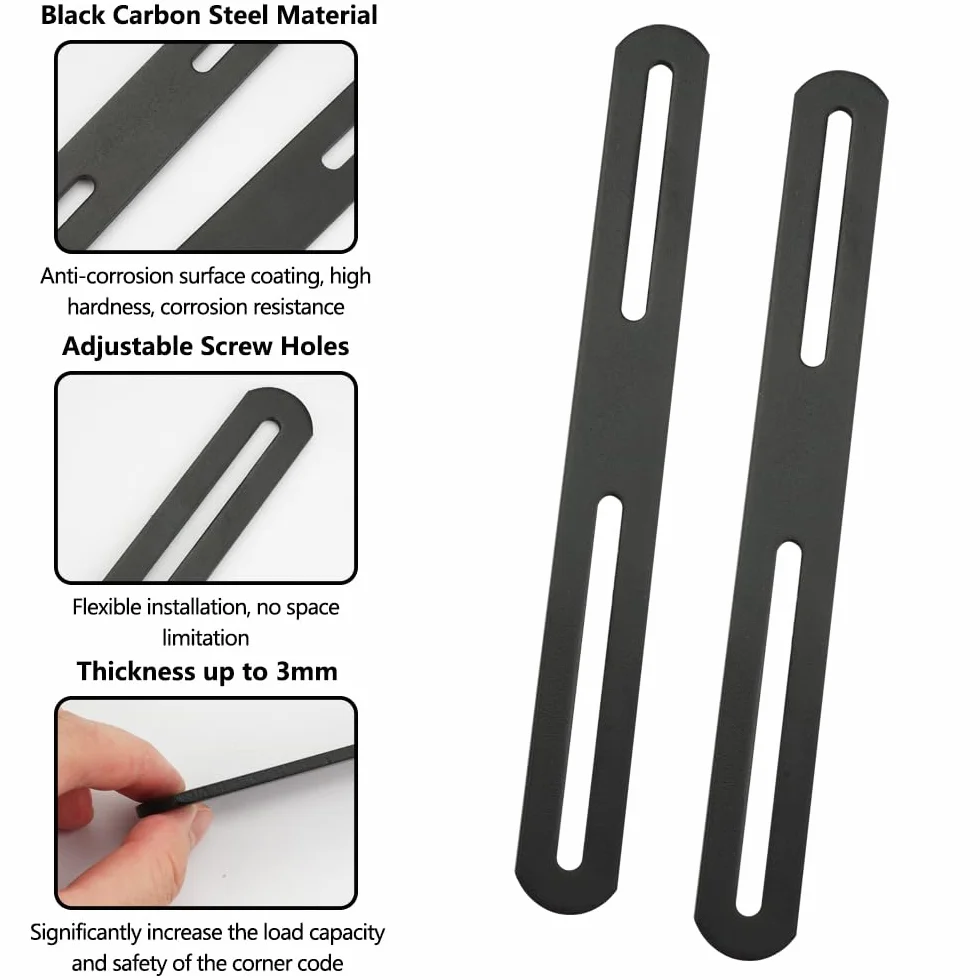 Łącznik płaski ze stali nierdzewnej 220 x 24 mm do mocowania skrzynki na listy